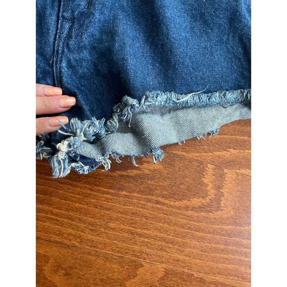 BDG Fringed Hem Jean Shorts Cut Off Denim Hot Pants Cheeky Super High-Rise 27 - Picture 6 of 10